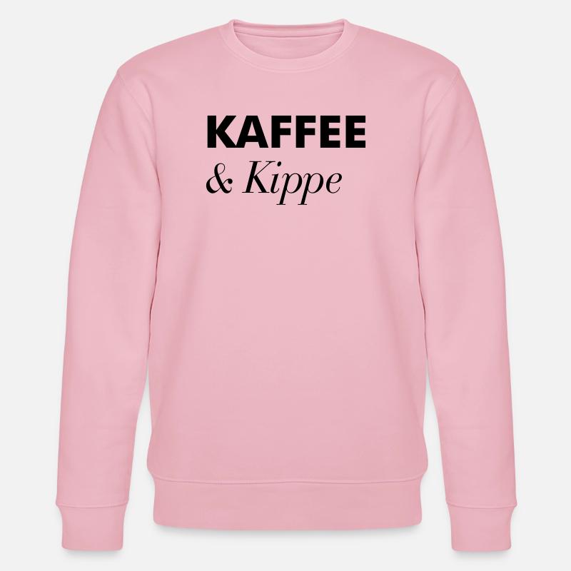 Kaffee Kippe Guten Morgen - Stanley/Stella Unisex Bio-Sweatshirt CHANGER  - Hellrosa