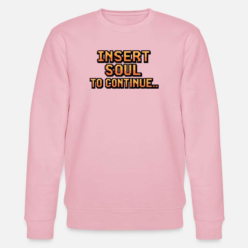 Conception de continuation de l’âme pixélisée - Sweat bio CHANGER Stanley/Stella Unisexe - rose pâle