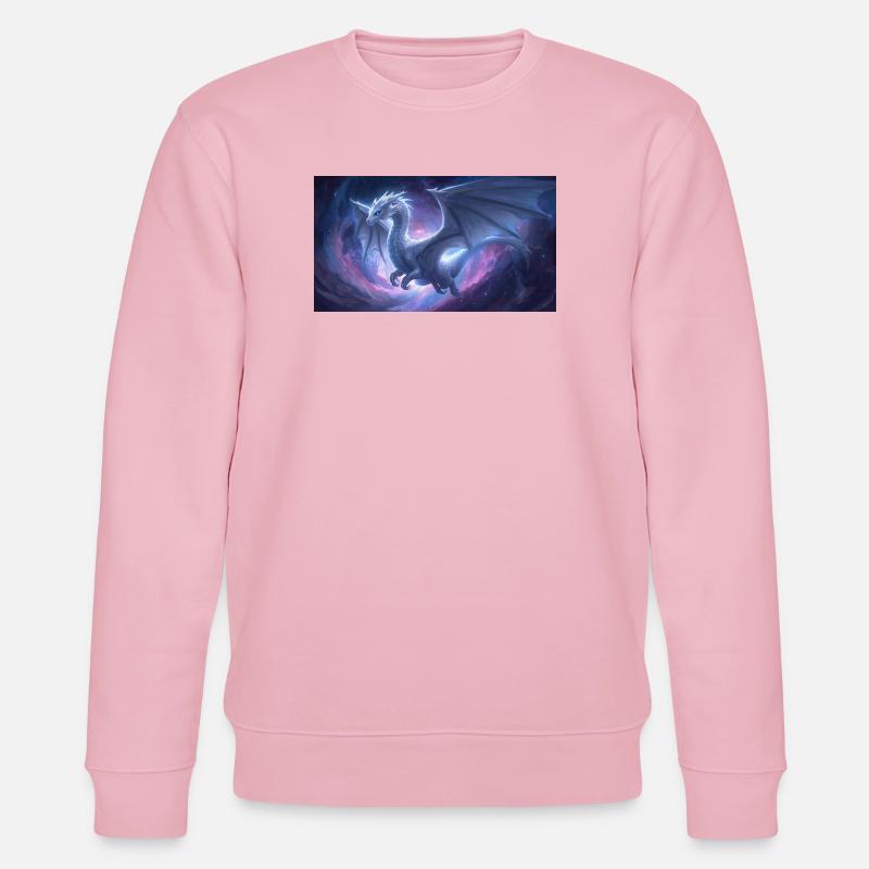 Blauäugiger weißer Drache - Stanley/Stella Unisex Bio-Sweatshirt CHANGER - Hellrosa