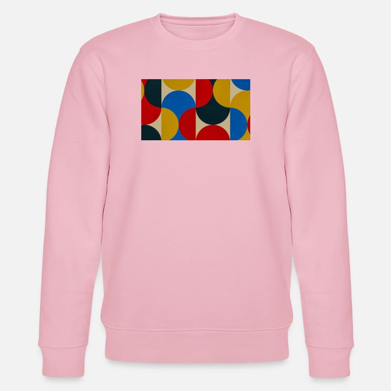 Bunte Kreisblöcke - Stanley/Stella Unisex Bio-Sweatshirt CHANGER  - Hellrosa