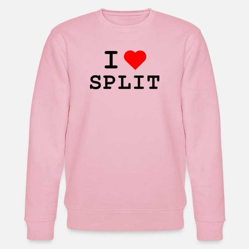 I love Split - Ich liebe Split - Stanley/Stella CHANGER Unisex Organic Sweatshirt - cotton pink