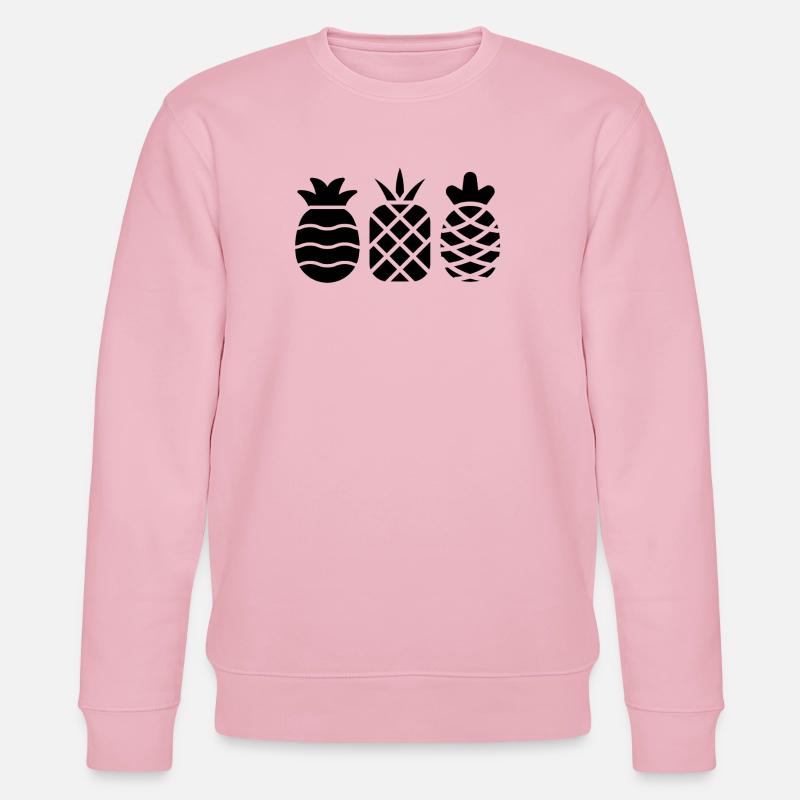 Ananas ohne Schnickschnack - Stanley/Stella Unisex Bio-Sweatshirt CHANGER  - Hellrosa