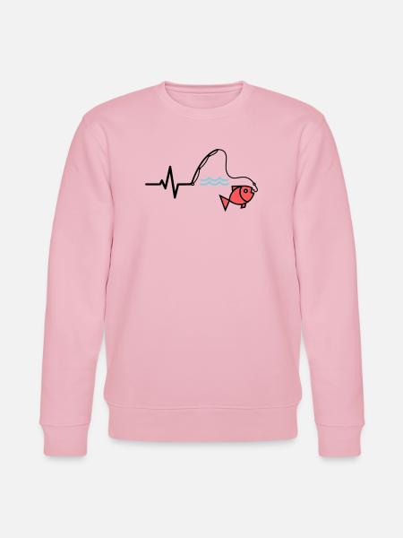 Puls Angelrute Fisch Farbig - Stanley/Stella Unisex Bio-Sweatshirt CHANGER - Hellrosa