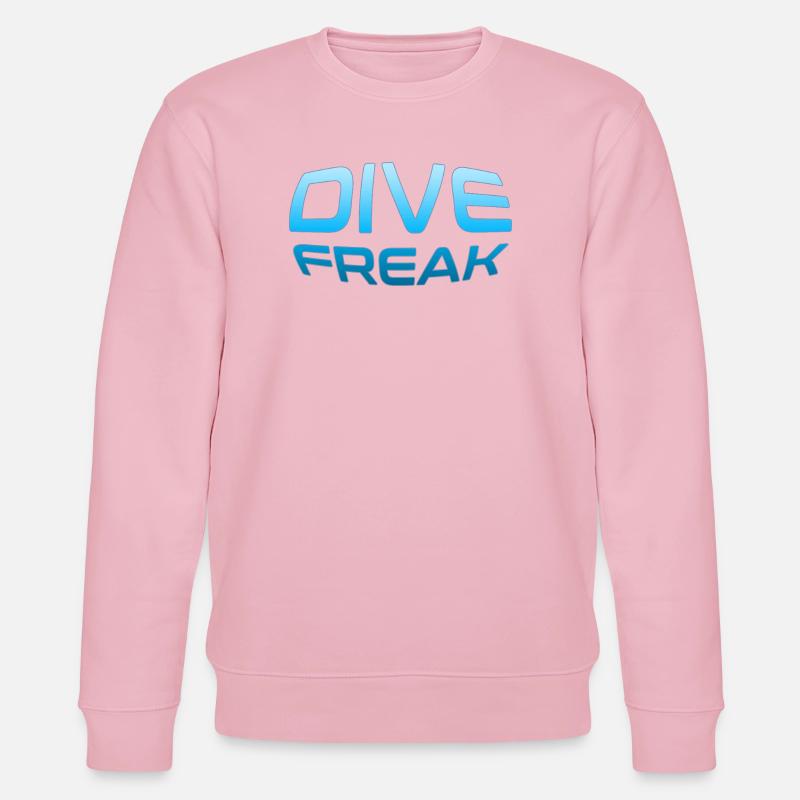 Dive Freak Ocean Pulse - Stanley/Stella Unisex Bio-Sweatshirt CHANGER  - Hellrosa