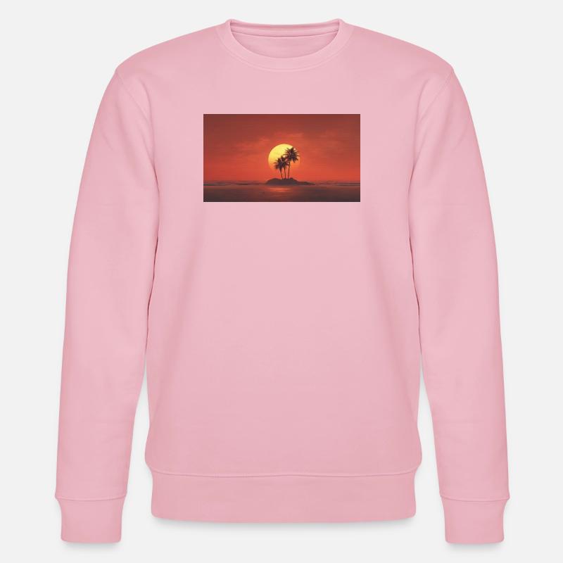 Île Sunset Palm - Sweat bio CHANGER Stanley/Stella Unisexe - rose pâle