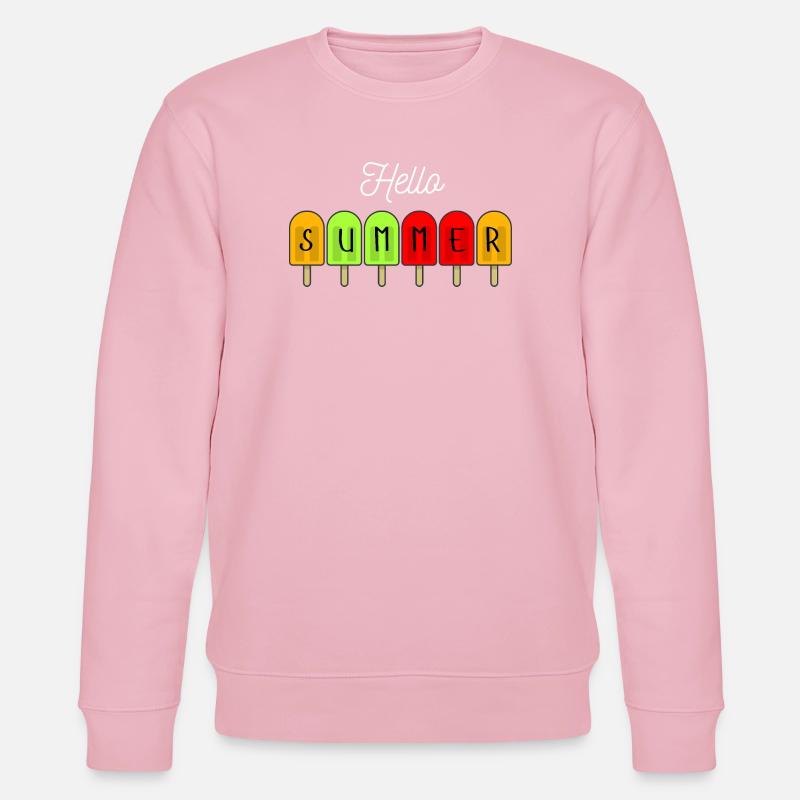 Hello Summer Popsicles - Stanley/Stella CHANGER Unisex Organic Sweatshirt - cotton pink