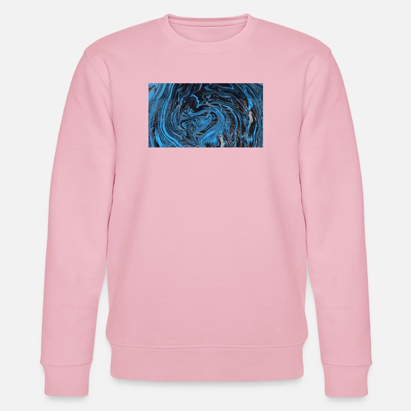 Blau Schwarz Marmorfluss - Stanley/Stella Unisex Bio-Sweatshirt CHANGER  - Hellrosa