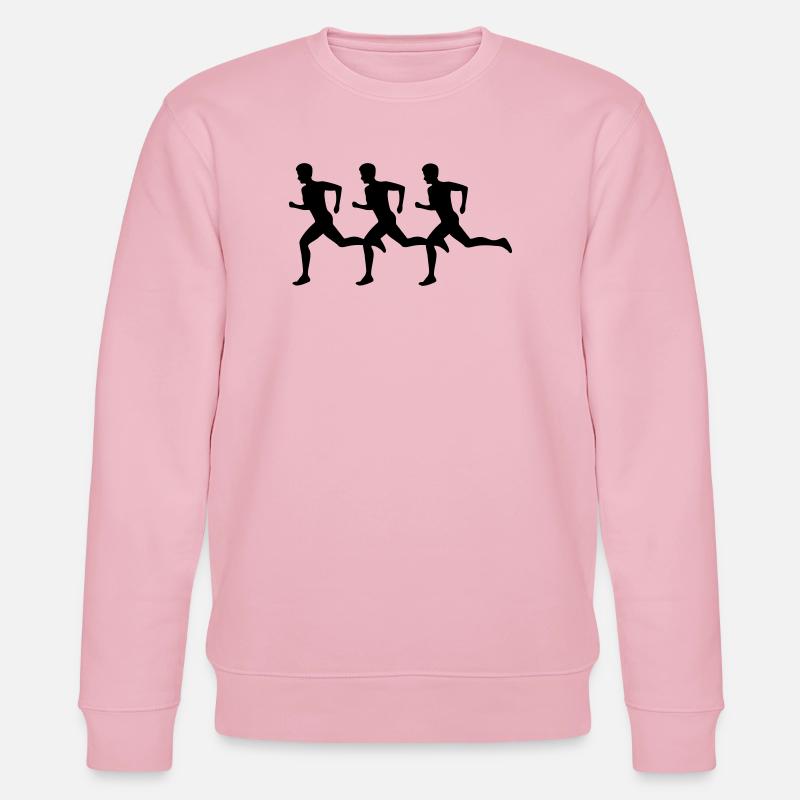 läufer leichtathletik sport - Stanley/Stella Unisex Bio-Sweatshirt CHANGER - Hellrosa