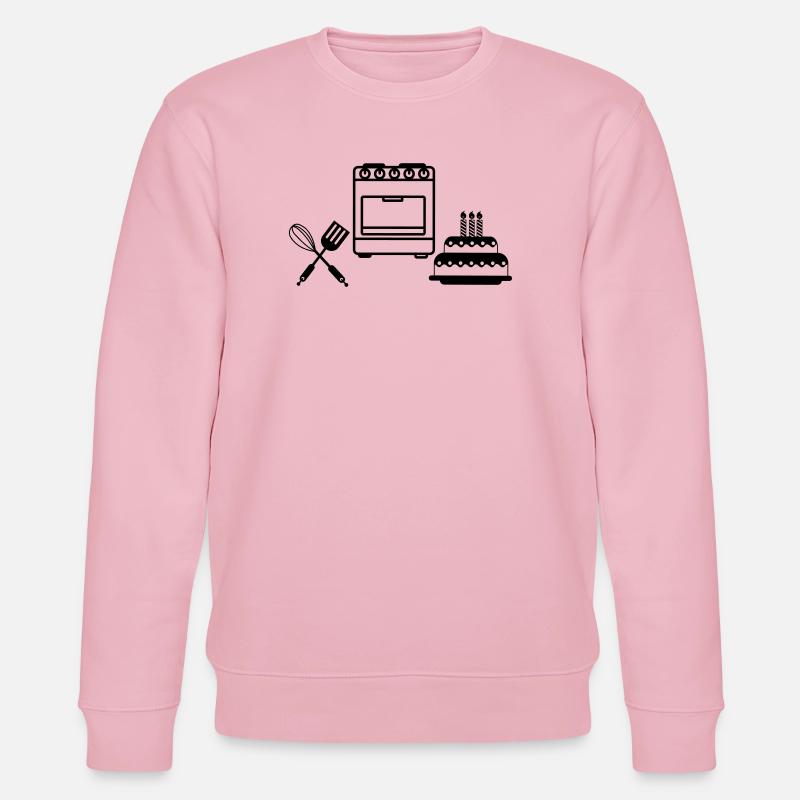 Backe einen Kuchen - Stanley/Stella Unisex Bio-Sweatshirt CHANGER  - Hellrosa