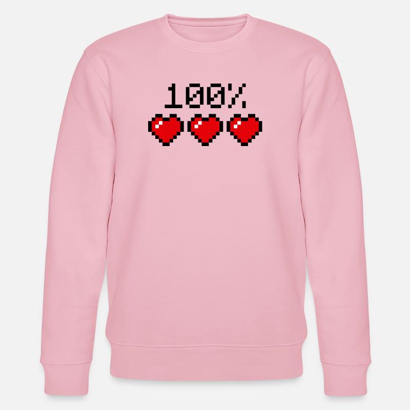 Hundertprozent Statement Partner oder Sportler - Stanley/Stella Unisex Bio-Sweatshirt CHANGER  - Hellrosa