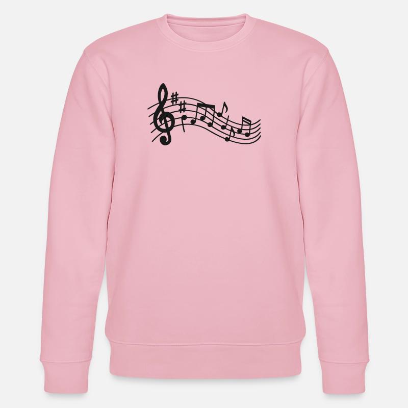 Notation musicale Notation musicale Clef Partition - Sweat bio CHANGER Stanley/Stella Unisexe - rose pâle