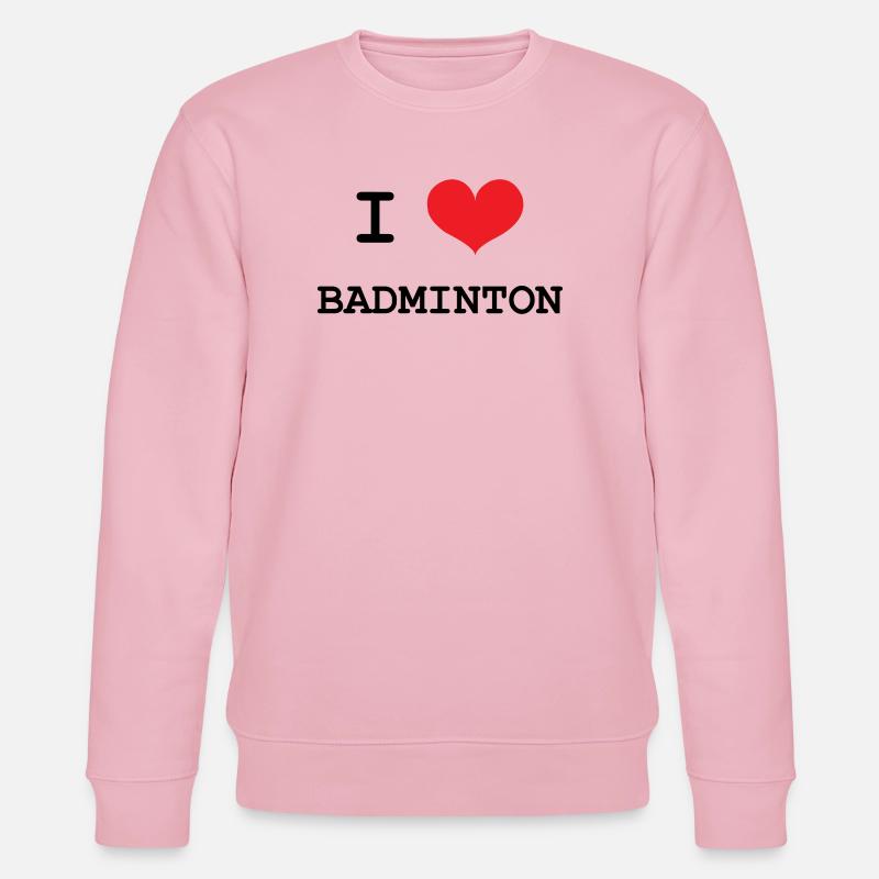Badminton – Sport – Schläger - Stanley/Stella Unisex Bio-Sweatshirt CHANGER  - Hellrosa