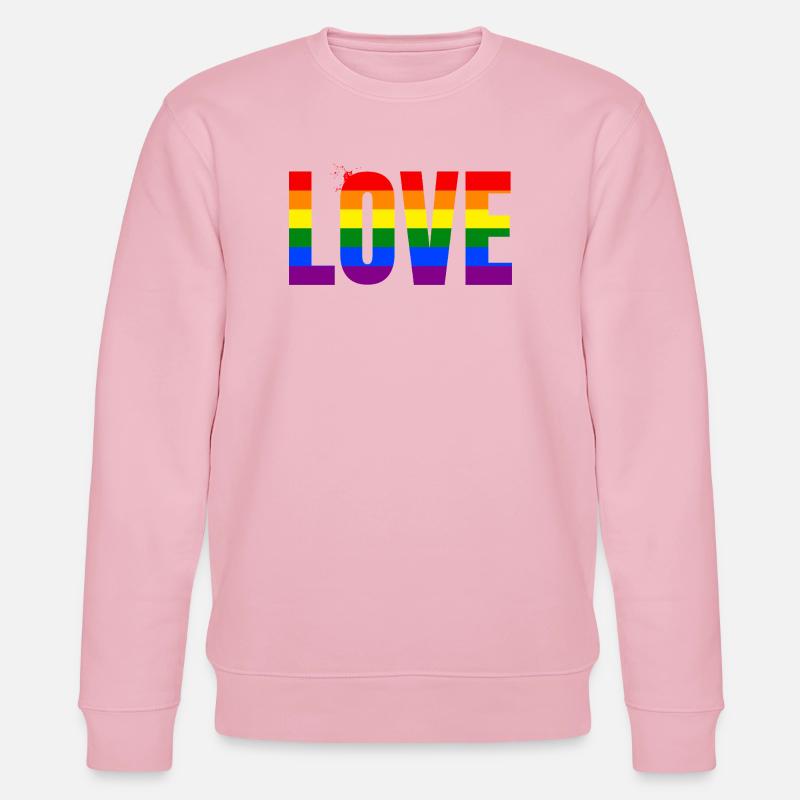 LOVE Rainbow Statement – Bold Equality Message - Stanley/Stella Unisex Bio-Sweatshirt CHANGER  - Hellrosa