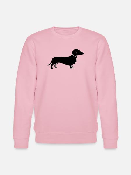 Dackel Hund Silhouette - Stanley/Stella Unisex Bio-Sweatshirt CHANGER - Hellrosa