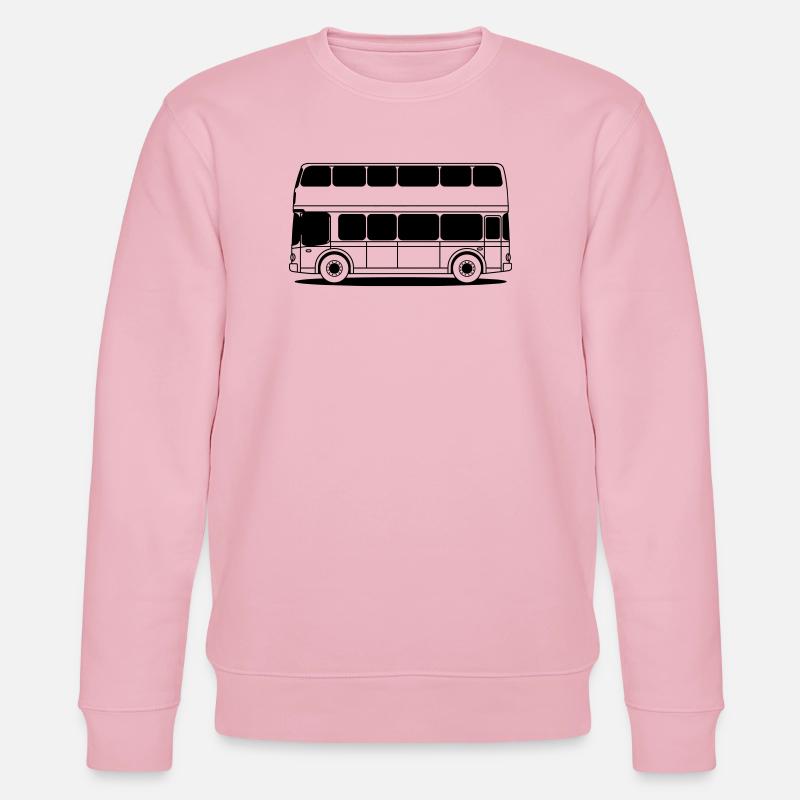 Double decker bus - Stanley/Stella CHANGER Unisex Organic Sweatshirt - cotton pink