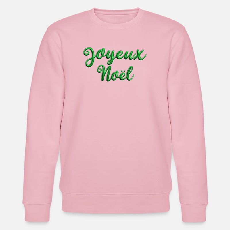Joyeux Noël Vert Sapin - Sweat bio CHANGER Stanley/Stella Unisexe - rose pâle