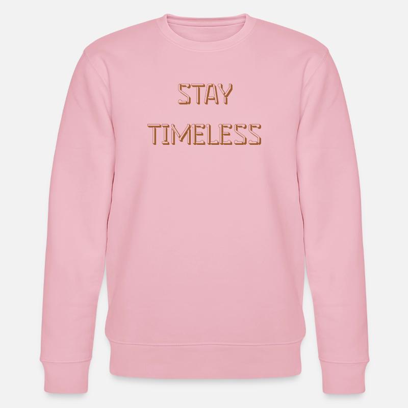 Bleiben Sie zeitlos Schriftzug Design - Stanley/Stella Unisex Bio-Sweatshirt CHANGER - Hellrosa