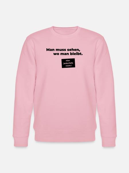 sehen wo man bleibt - Stanley/Stella Unisex Bio-Sweatshirt CHANGER  - Hellrosa