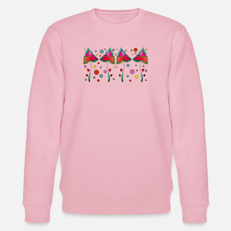 Blumen - Stanley/Stella Unisex Bio-Sweatshirt CHANGER  - Hellrosa