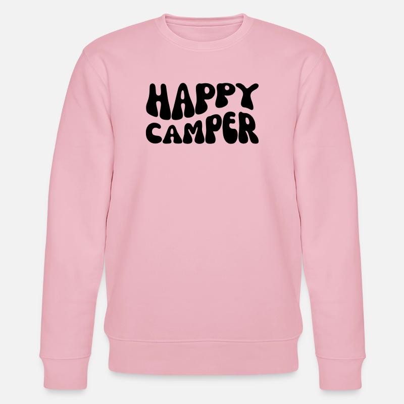 Happy Camper - Stanley/Stella Unisex Bio-Sweatshirt CHANGER  - Hellrosa