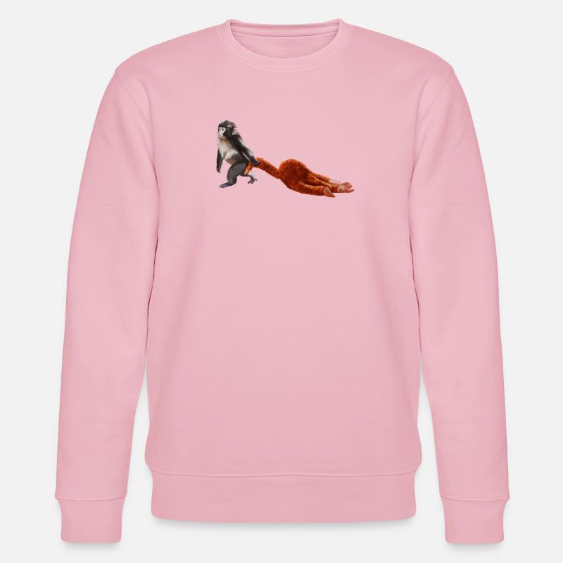 Punch - das kleine Äffchen - Stanley/Stella Unisex Bio-Sweatshirt CHANGER  - Hellrosa