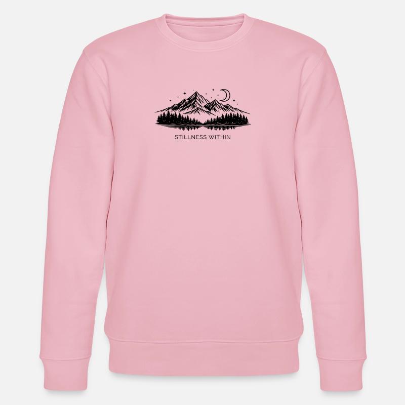 Berge bei Nacht - Stanley/Stella Unisex Bio-Sweatshirt CHANGER  - Hellrosa