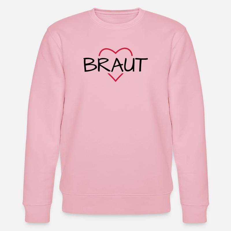 Braut Herz JunggesellinnenabschiedHochzeit - Stanley/Stella Unisex Bio-Sweatshirt CHANGER  - Hellrosa