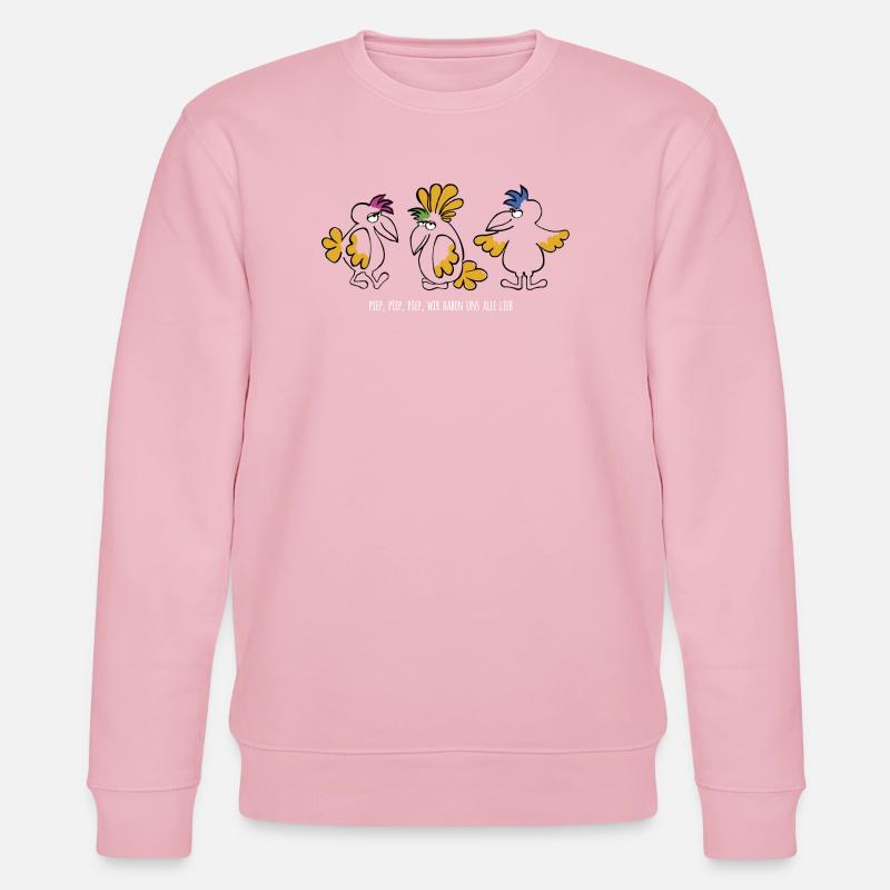 Schräge Vögel - Stanley/Stella Unisex Bio-Sweatshirt CHANGER  - Hellrosa