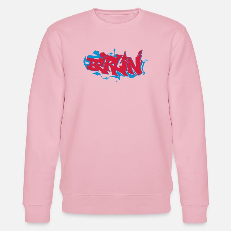 Berliner Graffiti Skyline - Stanley/Stella Unisex Bio-Sweatshirt CHANGER  - Hellrosa