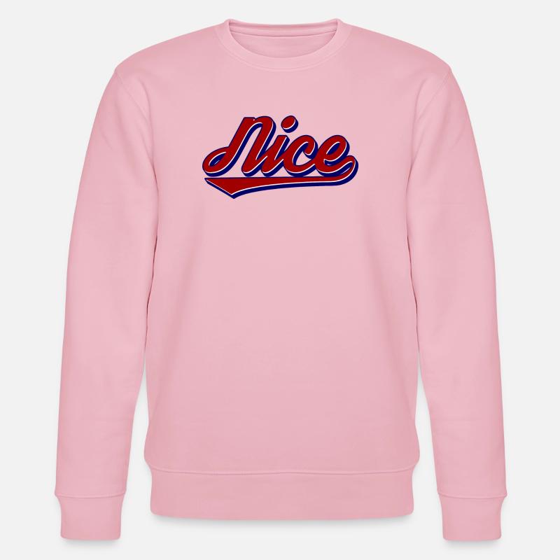 Nice Script Retro Logo Style - Stanley/Stella CHANGER Unisex Organic Sweatshirt - cotton pink