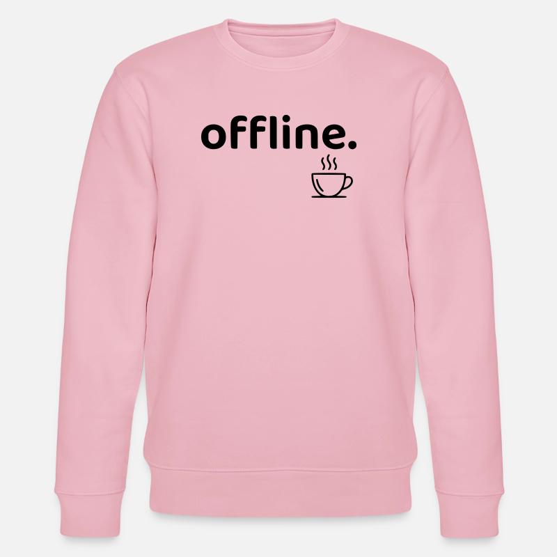 Offline minimalistisches Kaffee-Hemd - Stanley/Stella Unisex Bio-Sweatshirt CHANGER  - Hellrosa