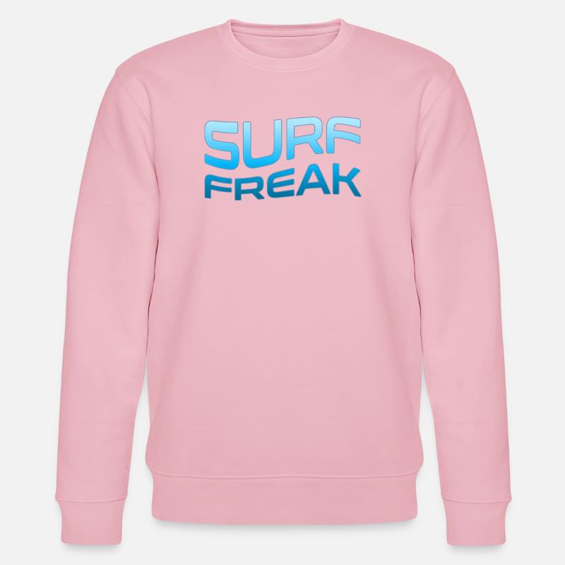 Surf Freak Blue Wave Style - Stanley/Stella Unisex Bio-Sweatshirt CHANGER  - Hellrosa