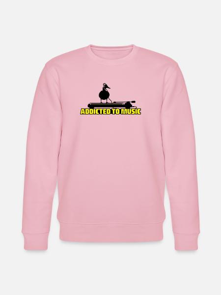 addicted to music - DJ music - Stanley/Stella CHANGER Unisex Organic Sweatshirt - cotton pink
