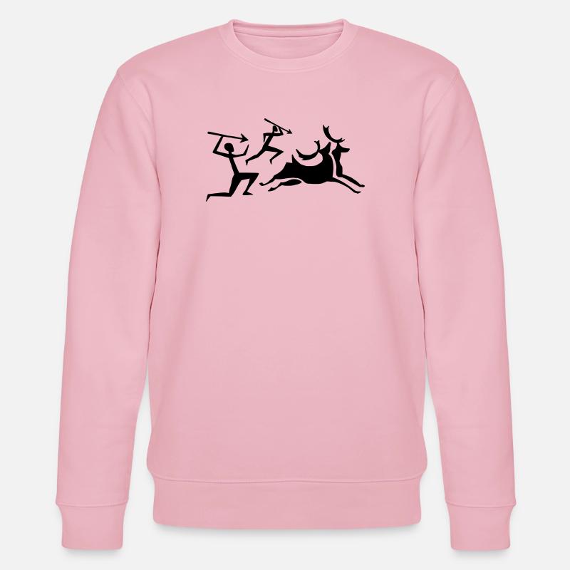 Höhlenmalerei Jäger - Stanley/Stella Unisex Bio-Sweatshirt CHANGER  - Hellrosa