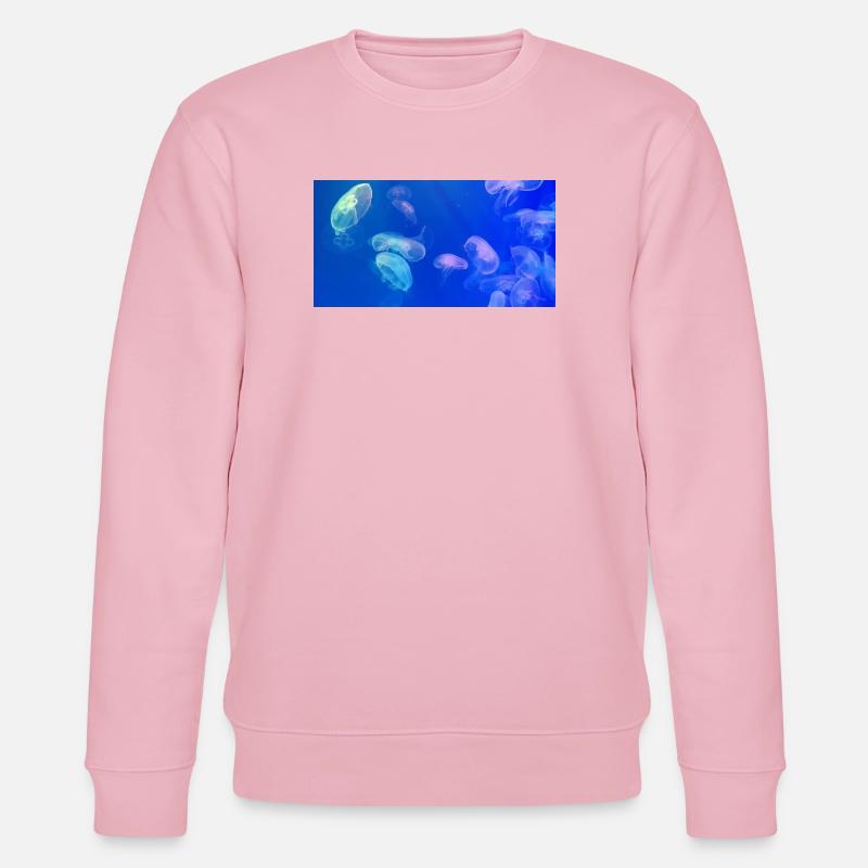Blaues Quallenmuster - Stanley/Stella Unisex Bio-Sweatshirt CHANGER  - Hellrosa