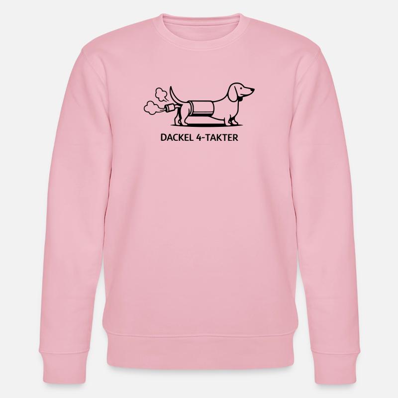 dackel viertakter gassi - Stanley/Stella Unisex Bio-Sweatshirt CHANGER  - Hellrosa