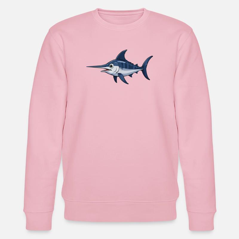 Marlin in Blue – Vector - Stanley/Stella CHANGER Unisex Organic Sweatshirt - cotton pink