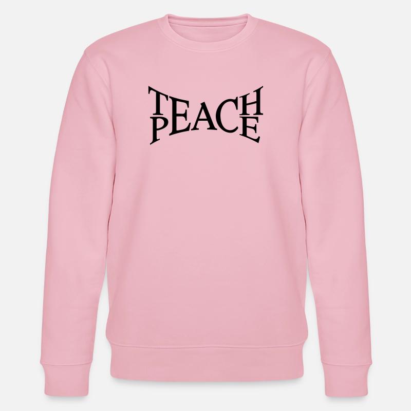 Teach Peace Wortspiel Statement - Stanley/Stella Unisex Bio-Sweatshirt CHANGER - Hellrosa