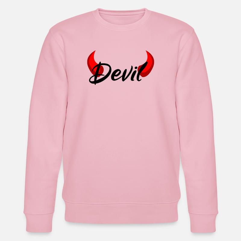 Ich bin ein Teufel - Devil - Stanley/Stella Unisex Bio-Sweatshirt CHANGER  - Hellrosa