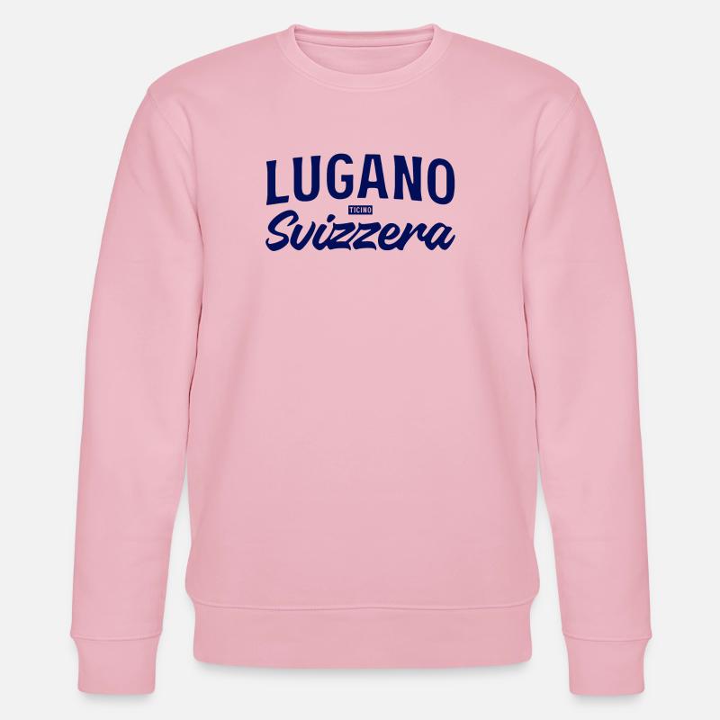 Lugano Svizzera Script Design - Stanley/Stella Unisex Bio-Sweatshirt CHANGER  - Hellrosa