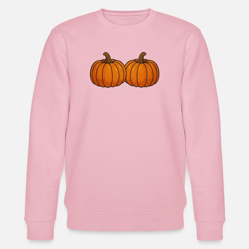 Zwei Kürbisse im Herbstlicht - Stanley/Stella Unisex Bio-Sweatshirt CHANGER  - Hellrosa