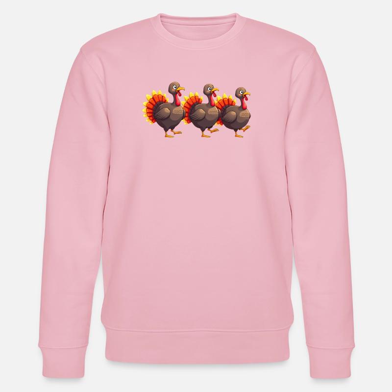 Bébé dinde de Thanksgiving - Sweat bio CHANGER Stanley/Stella Unisexe - rose pâle