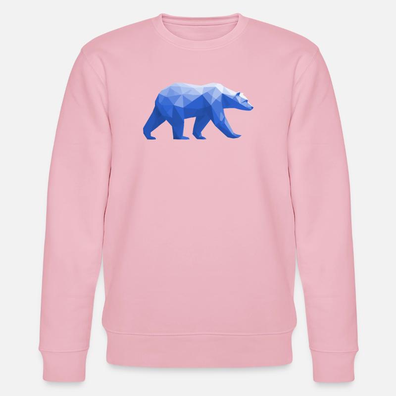 Polar Bär Polygon Eisbär Winter - Stanley/Stella Unisex Bio-Sweatshirt CHANGER  - Hellrosa