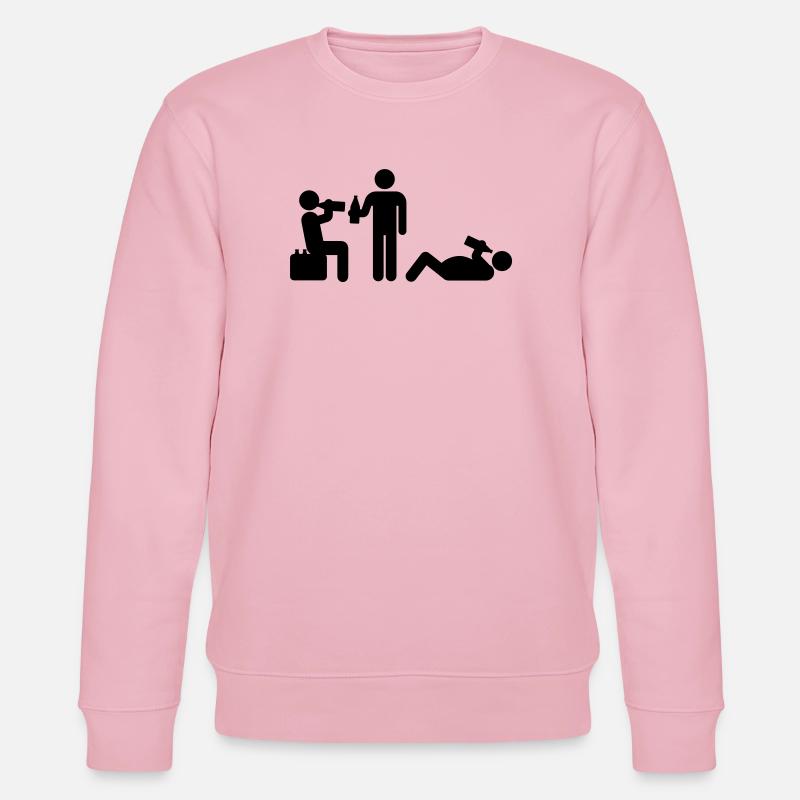boozy alcohol vodka beer drunk drinking - Stanley/Stella CHANGER Unisex Organic Sweatshirt - cotton pink