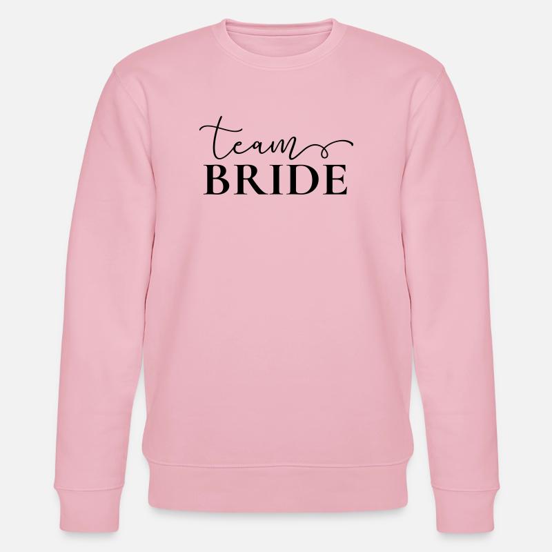 "Team Bride" , personalisierbar - Stanley/Stella Unisex Bio-Sweatshirt CHANGER  - Hellrosa