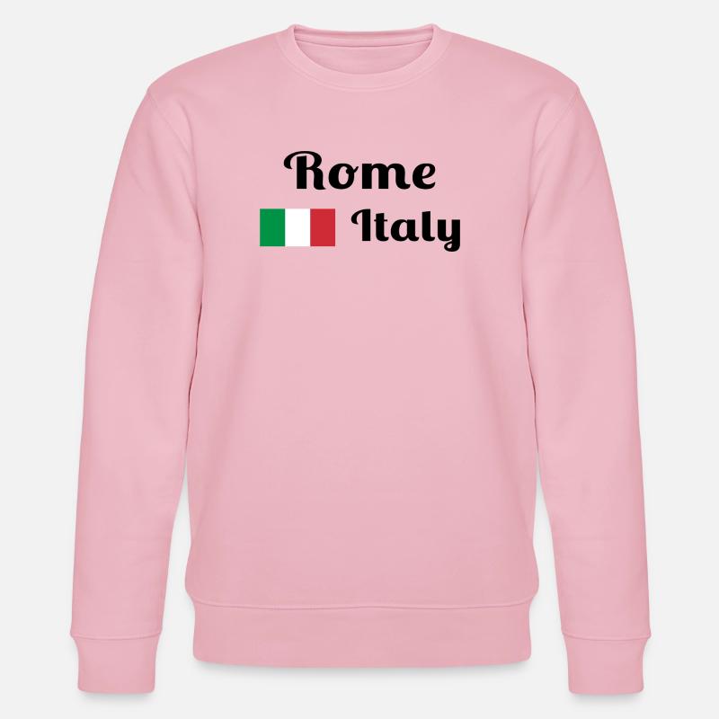 Rom, Italien - Stilvolle Drucke - Stanley/Stella Unisex Bio-Sweatshirt CHANGER  - Hellrosa