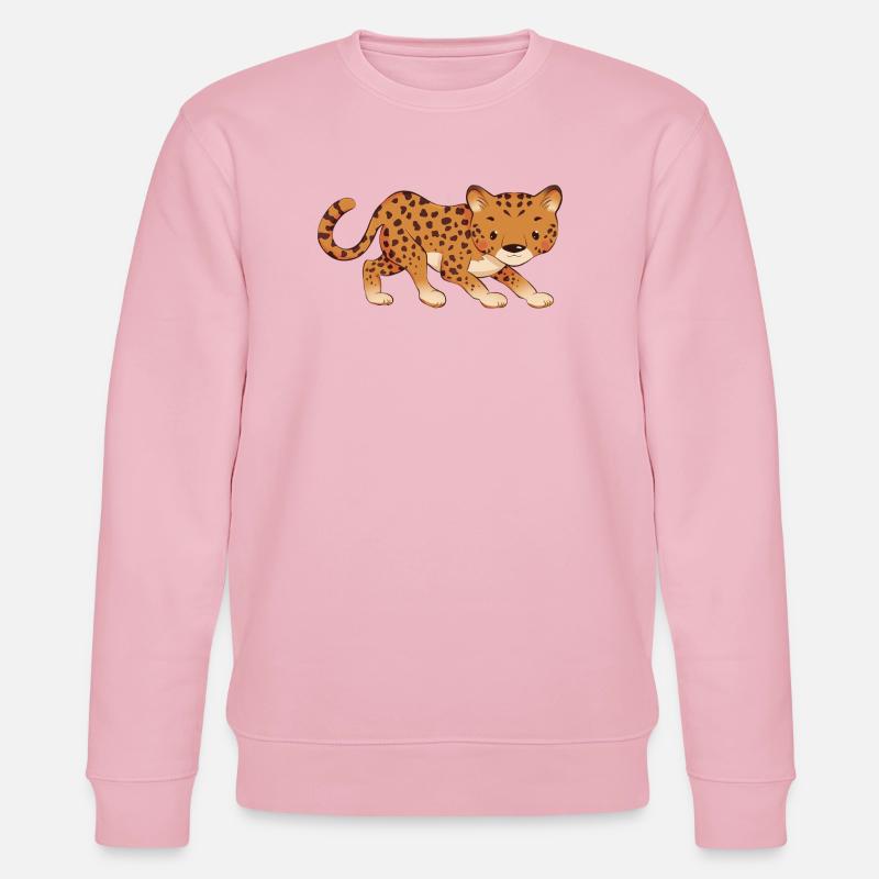 Léopard - Sweat bio CHANGER Stanley/Stella Unisexe - rose pâle