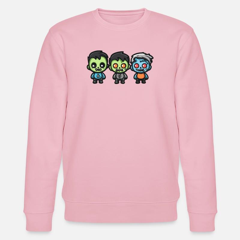 Zombies Halloween Niedlich Comic - Stanley/Stella Unisex Bio-Sweatshirt CHANGER  - Hellrosa