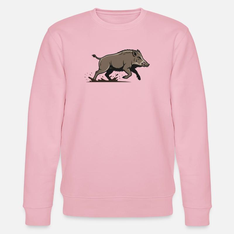 Course de sanglier Chasse d’attaque - Sweat bio CHANGER Stanley/Stella Unisexe - rose pâle