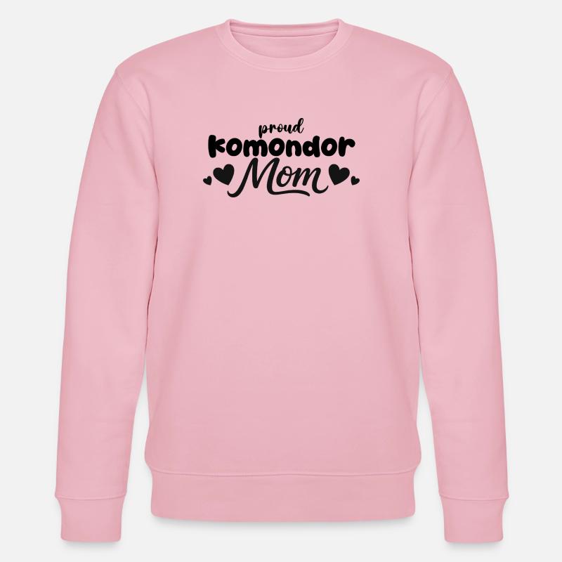 Stolze Mop Dog Mutter, Komondor - Stanley/Stella Unisex Bio-Sweatshirt CHANGER  - Hellrosa